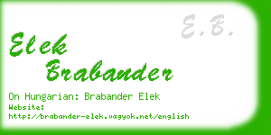 elek brabander business card